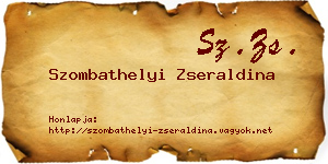 Szombathelyi Zseraldina névjegykártya
